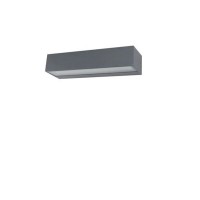 CEKRO 8W Nástěnné venkovní svítidlo, těleso hliník, povrch tmavě šedá/bílá, difuzor plast, LED 8W, 520lm, teplá 3000K, 230V, IP54, rozměry 220x30x70mm, svítá dolů.