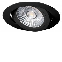 UMA R LED 6W, 18W Stropní, podhledové, bodové, kruhové svítidlo, výklopné +-20°, materiál hliník, povrch bílá/černá, LED 6W, 18W, Ra80, 230V, IP20