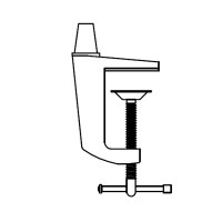 OFFICE-LED-CLIP Svěrka pro uchycení stolní lampy ke stolu těleso hliník, barva černá, nebo šedostříbrná