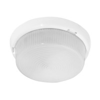  Stropní LED svítidlo, základna kov, barva bílá, difuzor sklo, 10W, 42xLED, neutrální / teplá, 870lm/840lm, 120°, 230V, zvýšené krytí IP44, rozměry d=240mm, h=83mm.