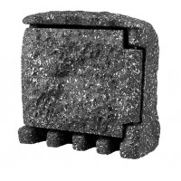 ZS 4 Zahradní sloupek se zásuvkou 4x 230V max. 16A, 3680W, tělěso plast, povrch imitace kámen, 230V, IP44, tř.1,  rozměry 190x190x185mm, přívodní kabe 1,8m, zakončeno vidlicí 230V