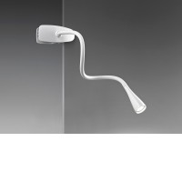 BERLEB Stolní lampa s klipem, skřipcem, flexibilní rameno, těleso plast a kov, povrch bílá lesk/černá lesk, LED 3W, teplá 3000K, 260lm, 230V, IP20, rozměry l=630mm.