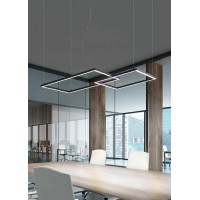 ORB HL 64W CCT Závěsné svítidlo, lustr, těleso hliník, povrch bílá/černá, difuzor plast opál, LED 64W, 4800lm, přepín CCT teplá 3000K-denní 6000K, stmív., 230V, IP20, tř.1, rozměry 960mm, vč závěs lanka 1500mm, lze zkr.