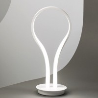 PYRMONT TL Stolní lampa, těleso kov, povrch bílá mat, difuzor plast opál, LED 13W, 1040lm, teplá 3000K, 230V, IP20, rozměry 170x360mm.