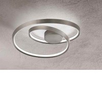 RAPPEN PL 55W CCT Stropní svítidlo, základna hliník, povrch bílá/broušená šedá/skořicová mat, dif. plast opál, LED 55W, 4400lm, přepín. CCT teplá 3000K-denní 6000K, stmív., Ra80, 230V, IP20, tř.1, rozměry d=600mm, h=270mm.