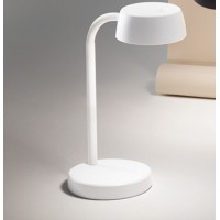 WURZACH Stolní lampa, nastavitelný směr svícení, těleso plast, povrch bílá/černá, LED 5,5W, 500lm, teplá 3000K, 230V, IP20, rozměry 230x460mm.
