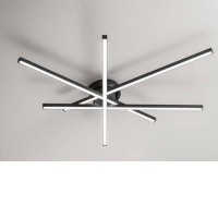 ZANE PL 58W CCT Stropní svítidlo, těleso kov, povrch bílá/černá, dif plast opál, LED 58W, 4060lm, přepín CCT teplá 3000K-neutr 4000K-denní 6000K, stmív., Ra80, 230V, IP20, tř.1, rozměry 900x100x700mm.