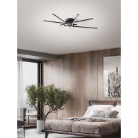 ZANE PL 70W CCT Stropní svítidlo, těleso kov, povrch bílá/černá, dif plast opál, LED 70W, 4900lm, přepín CCT teplá 3000K-neutr 4000K-denní 6000K, stmív., Ra80, 230V, IP20, tř.1, rozměry d=1125mm, h=180mm.