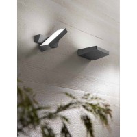 ETCHE WL 14W IP54 Nástěnné venkovní svítidllo, nast. směr svícení, těleso kov, povrch černá grafit/šedá, dif. plast opál, LED 14W, 1120lm, teplá 3000K, Ra80, 230V, IP54, tř.1, rozměry 150x50x160mm.