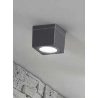 GURIDI SQ PL 1x18W GX53 IP65 Stropní venkovní svítidlo, těleso hliník, povrch černá antracit/bílá mat/hnědá, difuzor sklo opál, pro žárovku 1x18W, GX53, 230V, IP65, tř.1, rozměry 86x86x72mm.