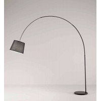 ZNOK FL 1x60W E27 Stojací lampa, nast. směr svícení, základna kov černá/hnědá, stínítko textil černá/hnědá, pro žárovku 1x60W, E27, 230V, IP20, tř.2, rozměry stínítka d=400mm, h=300mm, výška lampy h=2300mm.