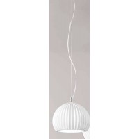 ZUK HL I 1x40W E27 Závěsné svítidlo, základna kov, povrch bílá, stínítko sádra bílá, pro žárovku 1x40W, E27, 230V, IP20, tř.1, rozměry d=230mm, h=180mm, vč závěs kabelu s bílým textil úpletem l=1300mm, lze zkr.