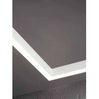 ZIDEK "L" 10W Přisazené/závěsné svítidlo, spojka L, materiál hliník, povrch bílá/ černá, dif plast opál, LED 10W, 800lm, přepín CCT teplá 3000K-denní 6000K, stmív, UGR<22, Ra90, 230V, IP20, tř.1, rozměry 190x190mm.