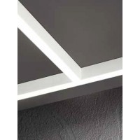 ZIDEK "T" 10W Přisazené/závěsné svítidlo, spojka L, materiál hliník, povrch bílá/ černá, dif plast opál, LED 12W, 960lm, přepín CCT teplá 3000K-denní 6000K, stmív, UGR<22, Ra90, 230V, IP20, tř.1, rozměry 290x170mm.