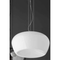 MESA HL 20W Závěsné svítidlo, základna kov, povrch černá/bílá, stínítko sklo bílé opál/kouřové, LED 20W, 1600lm, teplá 3000K, stmív., Ra80, 230V, IP20, tř.1, rozměry d=380mm, h=242mm, vč závěs kabelu l=1500mm, lze zkr.