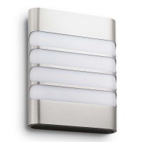 RACCOON Nástěnné, venkovní svítidlo, těleso nerez, povrch broušený, nebo černá, difuzor plast opál, LED 1x3W, teplá 2700K, 270lm, 230V, IP44, tř.2, 205x162x66mm