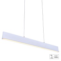 OBLO Závěsné svítidlo, těleso plast bílá, LED 30W, neutrální 4000K, 1800lm, stmívatelné, 230V, IP20, tř.1, rozměry 915x35mm, závěs l=1200mm, lze zkrátit.