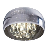 SPHERA Stropní, přisazené svítidlo, základna kov, povrch chrom, difuzor sklo 30% transparent chrom, pro žárovku 3x33W/5x33W dle typu, G9, 230V, IP20, tř.2, rozměry dle typu.