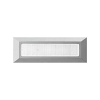 RADIX LED Nástěnné venkovní svítidlo, těleso plast, povrch šedostříbrná, difuzor plast opál, LED 4W, neutrální 4000K, 220lm, 230V, IP65, tř.2, 80x230x27mm