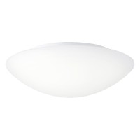 KLOFAN E27 Stropní svítidlo, základna kov, povrch bílá, difuzor sklo opál, pro žárovku 3x60W, E27,  230V, do koupelny IP44, tř.1, rozměry d=360mm, h=130mm.