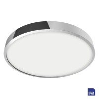 LENYS Stropní, kruhové svítidlo, těleso hliník, povrch chrom lesk, bílá, černá, difuzor plast opál, LED 6W, 12W, 18W, 24W, 30W neutrální 4000K, Ra80, 230V, do koupelny IP44, rozměry dle typu