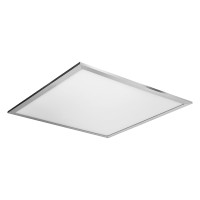 ALVARO Vestavné stropní svítidlo, těleso hliník, povrch bílá/stříbrná, difuzor plast opál, LED 40W, neutrální 4000K, 4400lm, 230V, IP20, tř.2, rozměry 600x600x46mm.