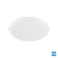 AGILO Stropní vestavné svítidlo kruhové, těleso hliník, povrch bílá, difuzor opál, LED 8W/800lm, 13W/1300lm, 20W/2500lm, neutrální 4000K, 230V, IP65, tř.2, rozměry dle typu.