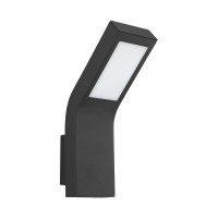 KAMPAN Nástěnné venkovní svítidlo, těleso hliník, povrch grafitově šedá, difuzor plast opál, LED 10W, neutrální 4000K, 720lm, 230V, IP54, Ra80, tř.2. rozměry 263x164mm.