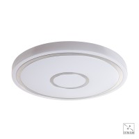 MOZAN Stropní přisazené, kruhové svítidlo, těleso kov, povrch bílá a chrom, difuzor plast opál, LED 36W/4000lm, 48W/5250lm, neutrální 4000K, Ra80, 230V, IP20, tř.1, rozměry dle typu.