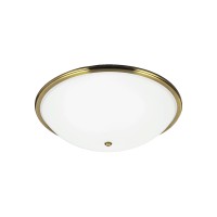 LUCAS Stropní přisazené svítidlo, těleso kov, povrch zlatá mosaz, difuzor sklo opál, LED 2x40W/3x40W, E14/E27 dle typu, Ra80, 230V, IP20, tř.1, rozměry dle typu.