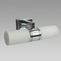 SALTA 2  IP44 DO KOUPELNY Svítidlo nástěnné, těleso kov, povrch chrom lesk, difuzor sklo mat, pro žárovku 2x28W, G9, 230V, do koupelny IP44, l=208mm, h=80mm