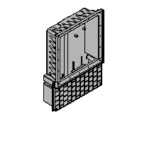  DOPRODEJ - Vestavný box pro VISA WALL/TECH, technopolymer, v=282mm, h=88mm