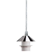 LIPON SHORT 1X60W E27 Závěsný kabel s objímkou, těleso plast, povrch chrom lesk, pro žárovku 1x60W, E27, 230V, IP20, tř.1. rozměry závěsný kabel transparentní h=500mm, lze zkrátit