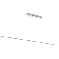 ESTHER Závěsné svítidlo, základna kov, těleso kov, povrch chrom lesk, difuzor plast mat, LED 1x19,2W, teplá 3000K, 1550lm, 230V, IP20, tř.1. rozměry 75x1200mm, včetně závěsného lanka h=1210mm, lze zkrátit