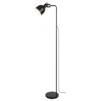 FLINT Stojací lampa, těleso kov, povrch černá/béžová, pro žárovku 1x40W, E27, 230V, IP20, tř.2, rozměry d=220mm, h=1900mm.