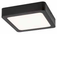 SHAUN Stropní svítidlo, těleso plast černá, difuzor plast opál, LED 12W/1035lm, 17W/1500lm, 24W/2300lm, neutrální 4000K, 230V, IP20, tř.2, rozměry dle typu.