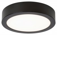 SHAUN Stropní přisazené svítidlo, kruhové, těleso plast černá, difuzor plast opál, LED 24W, neutrální 4000K, 2400lm, 230V, do koupelny IP44, tř.2, rozměry d=220mm, h=45mm.