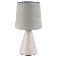 NALANI Stolní lampa, těleso keramika béžová/šedá/modrá, stínítko textil béžová/šedá/modrá, pro žárovku 1x40W, E14, 230V, IP20, tř.2, rozměry d=130mm, h=250mm.