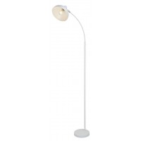 DARON Stojací lampa, těleso kov, povrch bílá mat/černá mat/chrom, pro žárovku 1x40W, E27, 230V, IP20, tř.2, rozměry d=200mm, h=1580mm, vč. nožního vypínače.