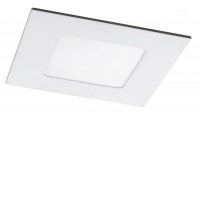 LOIS VESTAVNÉ LED 3W/6W/12W/18W Podhledové svítidlo, tvar čtverec, těleso kov, povrch chrom/bílá mat, difusor plast opál, LED 3W/170lm, 6W/350lm, 12W/800lm, 18W/1400lm, teplá 3000K, neutrální 4000K, 230V, IP20 nebo do koupelny IP44