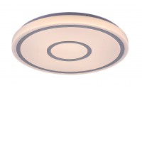 GALIUM 25W Stropní svítidlo, těleso kov, povrch bílá, difuzor plast opál, LED 25W, teplá 3000K, 1680lm, 230V, IP20, tř.1, rozměry d=380mm, h=50mm.
