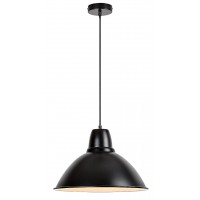 BILOBA 1x60W, E27 Závěsné svítidlo, základna a stínítko kov, povrch bílá/černá, pro žárovku 1x60W, E27, 230V, IP20, tř. 2, rozměry d=360mm. vč závěs kabelu l=1200mm, lze zkrátit.