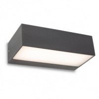 LIMA Venkovní nástěnné svítidlo, těleso hliník, povrch matný bílá/tmavě šedá/hnědá rez, difuzor sklo bílá opál, LED 9W, 2x550lm, teplá 3000K , 230V, IP54, tř.1, rozměry 207x110x60mm, svítí nahoru/dolů