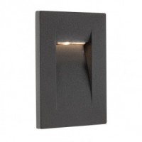 KUBA H LED 1x3W IP65 Venkovní a exteriérové vestavné svítidlo do stěny, těleso hliník, povrch bílá, nebo šedá tmavá, LED 1x3W, 106lm, teplá 3000K nebo neutrální 4000K, 230V, IP65, tř.1, rozměry 107x75x65mm, svítí dolů