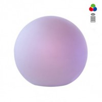 BALOO Zahradní svítidlo do záhonu, tvar koule, těleso polyetylen, barva bílá opál/imitace žula/barevný RGB LED, 1x23W E27/LED 2,5W, 230V, IP65, tř.2, rozměry dle typu