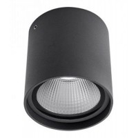 GRINDSTED R, LED 20W, IP54 Stropní přisazené bodové venkovní svítidlo, těleso kov, povrch černá/bílá mat, kryt sklo, LED 20W, teplá 3000K/2100lm, neutrální 4000K/2226lm, 230V, IP54, Ra80, tř.1, rozměry d=95mm, h=105mm.