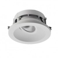 EBELTOFT, LED 10W, IP65 výklopné +/-15° Podhledové svítidlo, nastavitelný sklon svícení +-15°, těleso kov, povrch bílá/černá, kryt sklo, LED 10W, teplá 3000K/1100lm, neutrální 4000K/1166lm, Ra80, 230V, IP65, rozměry d=115mm