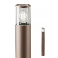 FRED Sloupkové venkovní svítidlo, těleso kov, povrch šedá/hnědá, difuzor plast, pro žárovku 1x20W, E27, 230V, IP54, rozměry d=90mm, h=750mm.