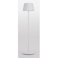 TESEO Stojací lampa venkovní, těleso a stínítko hliník, povrch bílá mat/zelenošedá mat/černá mat, LED 10W, dotykem nas. teplota CCT teplá 2700K - neutrální 4000K, RGB, stmív, napáj baterie 13Ah + adaptér 230V, IP65, d=350mm, h=1500mm