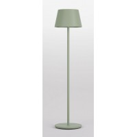 TESEO Stojací lampa venkovní, těleso a stínítko hliník, povrch bílá mat/zelenošedá mat/černá mat, LED 10W, dotykem nas. teplota CCT teplá 2700K - neutrální 4000K, RGB, stmív, napáj baterie 13Ah + adaptér 230V, IP65, d=350mm, h=1500mm